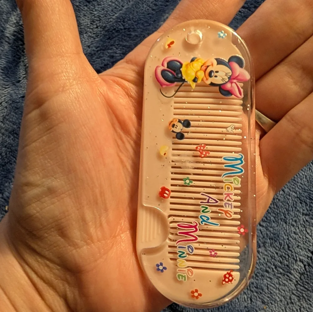 🦋 Disney Minnie Mouse Kids Comb - Pink and Clear